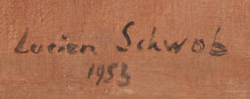 Firma — Lucien Schwob · In basso a sinistra