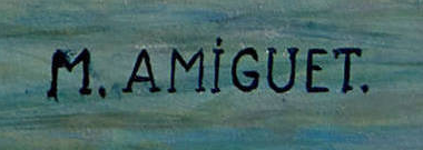 Signature 6 — Marcel Amiguet · En bas à droite de la peinture.