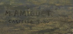 Signature 2 — Marcel Amiguet · En bas à droite de la peinture