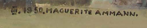 Signature 1 — Marguerite Ammann · At the lower right of the work.