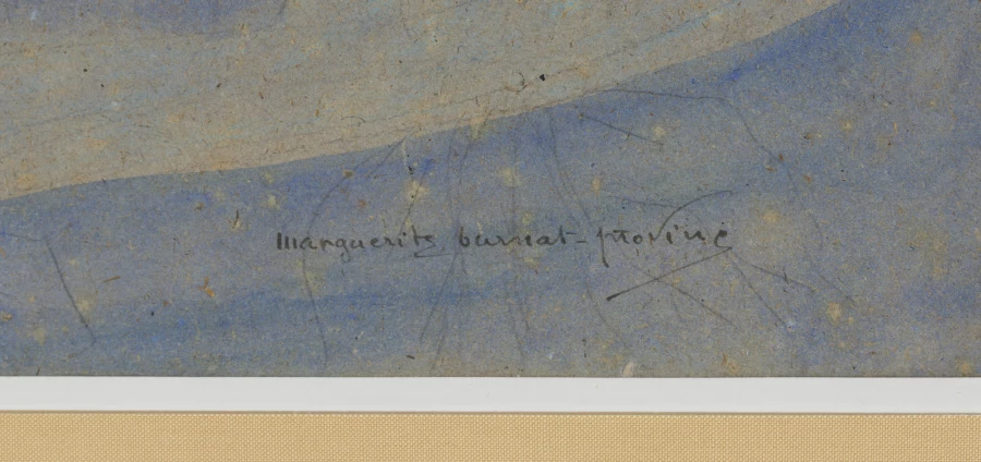 Signature 3 — Marguerite Burnat-Provins · En bas à droite, au recto de l’œuvre.