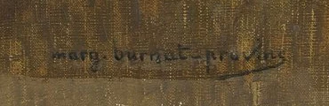 Signature 2 — Marguerite Burnat-Provins · En bas à droite de la toile.