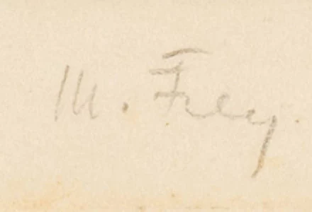 Signature — Marguerite Frey-Surbek · At the lower right of the sheet, below the etching.