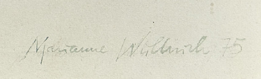 Firma — Marianne Wüthrich · In basso a destra