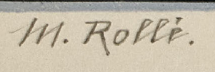 Signatur 2 — Marie Rollé · Unten links, unterhalb des Druckbildes.
