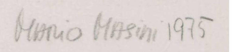 Signature — Mario Masini · Lower right, in the margin.