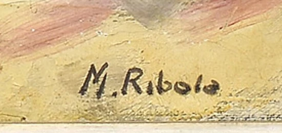 Signature — Mario Ribola · At the lower right of the canvas.