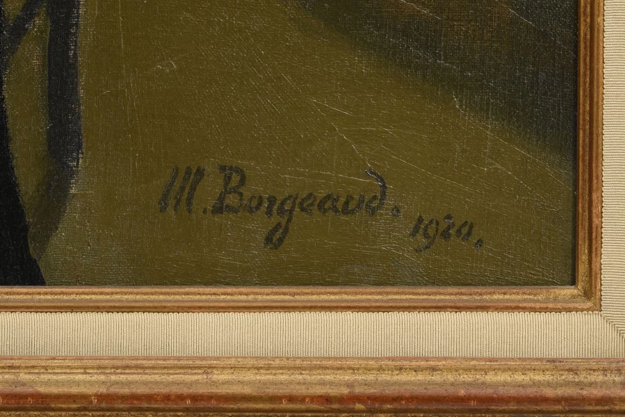 Signature — Marius Borgeaud · En bas à droite de la toile.