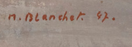 Signature — Maurice Blanchet · At the lower left of the canvas.