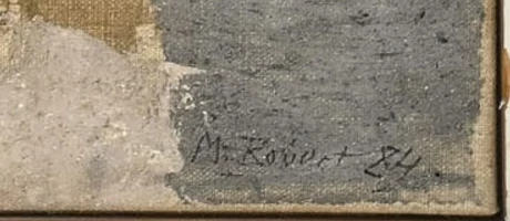 Firma — Maurice Robert · In basso a destra, sul fronte della tela.