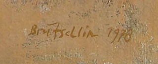 Firma 1 — Max Franz Brütschlin · In basso a destra sulla tela
