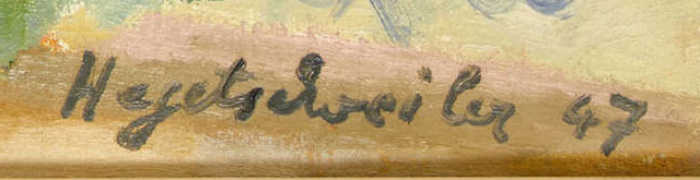 Signature — Max Hegetschweiler · Lower right on the canvas