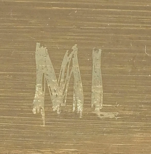 Monogram — Max Löw · In the upper-left area, on the light ground of the work.