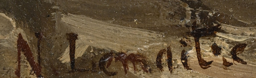 Signature 2 — Nathanaël Lemaitre · En bas à gauche de la toile