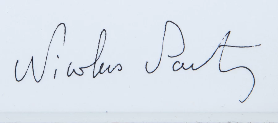 Signature 5 — Nicolas Party · Dans le coin inférieur droit de la feuille.