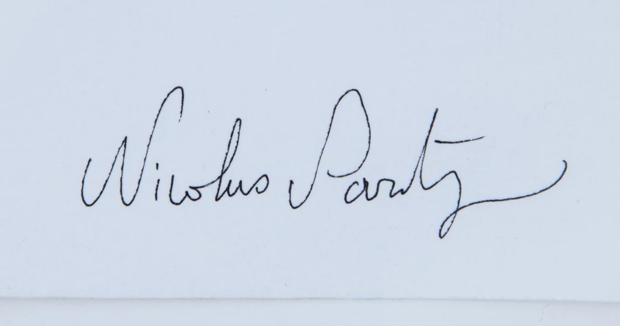Signature 4 — Nicolas Party · En bas à droite de la feuille.
