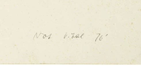 Signature 3 — Not Vital · Dans la marge blanche, en bas à droite de la feuille.