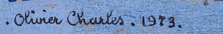 Signatur 4 — Olivier Charles · Am unteren Rand, unterhalb der Komposition.