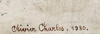 Signatur 3 — Olivier Charles · Unten rechts auf dem Werk.