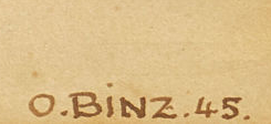 Firma 2 — Oskar Binz · In basso a destra