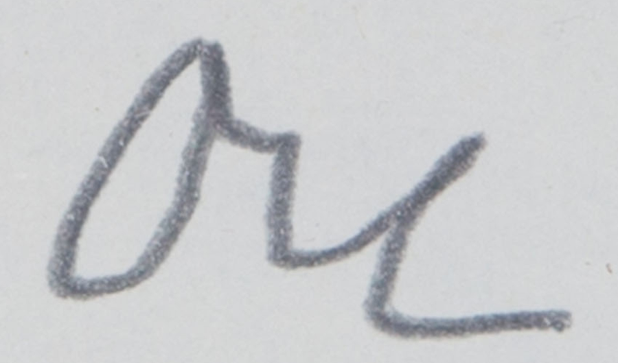 Monogram 5 — Oskar Kokoschka · At the lower right of the sheet.
