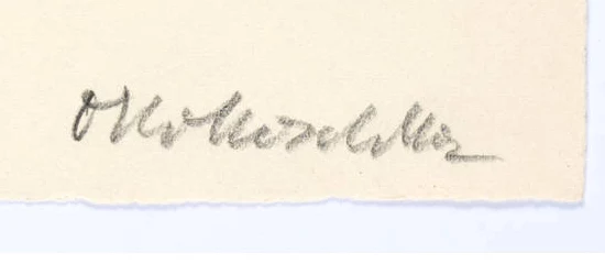 Signature 2 — Oskar Kokoschka · At the lower right of the sheet.