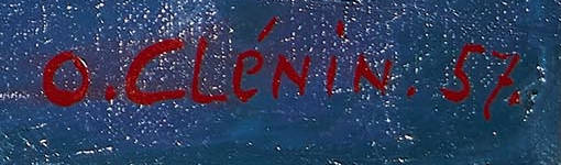 Firma 4 — Otto Clénin · In basso a destra sulla tela