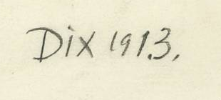 Firma 3 — Otto Dix · In basso a destra del foglio.