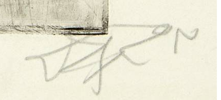 Firma 8 — Otto Dix · In basso a destra sul foglio, sotto la lastra.