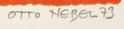 Signature 6 — Otto Nebel · Dans la marge inférieure droite, sous l’image imprimée.