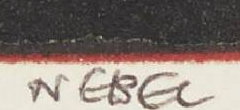 Signature 10 — Otto Nebel · Dans la marge inférieure droite de l’estampe.