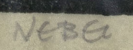 Signature 4 — Otto Nebel · Dans la marge inférieure droite, sous l’image imprimée.