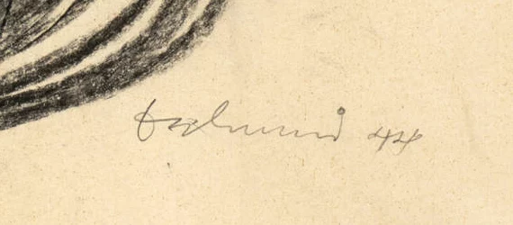 Signature 2 — Otto Tschumi · En bas à droite de la feuille, dans la marge sous le dessin.