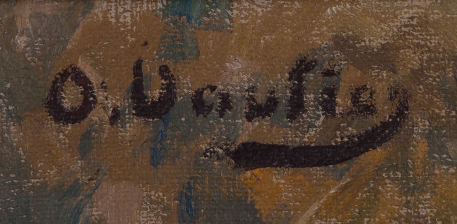 Signature 5 — Otto Vautier · En haut à gauche de la toile