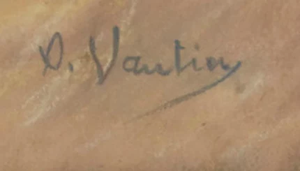 Signature 3 — Otto Vautier · En bas à droite du pastel.