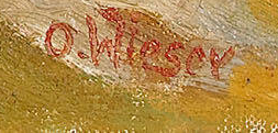 Signature — Otto Wieser · En bas à droite de la toile