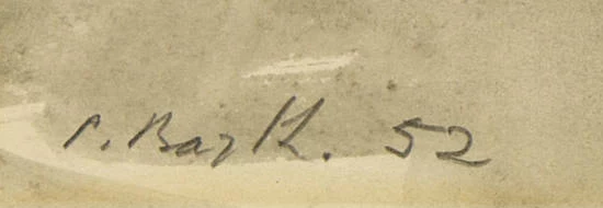 Firma 2 — Paul Basilius Barth · In basso a sinistra sul foglio.