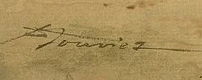 Signature — Paul Bouvier · En bas à gauche de l’œuvre, dans la zone de sol.