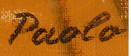 Signature 8 — Paul Jakob Müller · En bas à droite de la toile