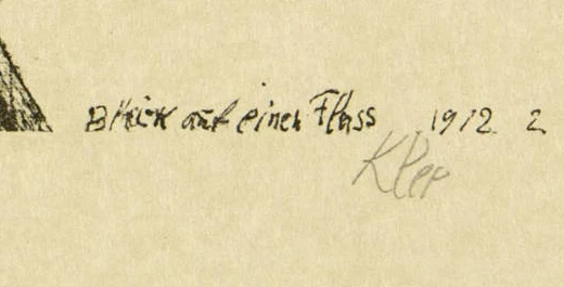 Signature 2 — Paul Klee · En bas à droite, sous l’inscription imprimée.