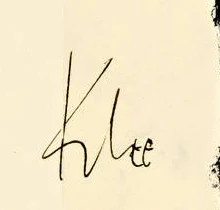 Signature 4 — Paul Klee · En bas à gauche de la feuille, près du bord inférieur de l’image.