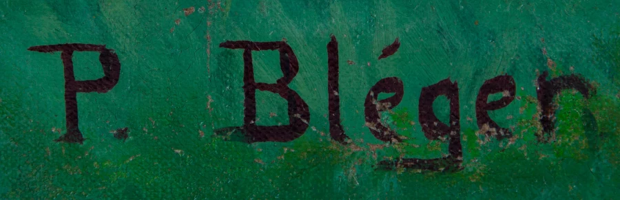 Signature 2 — Paul Léon Bléger · Dans l’angle inférieur gauche de la toile.