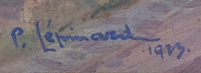Signature 4 — Paul Lépinard · En bas à gauche de la peinture.