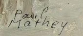 Signature 1 — Paul Mathey · En bas à droite de l’œuvre.