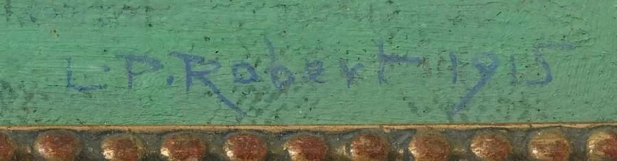 Signature — Paul Robert · En bas à droite de la toile, juste au-dessus du bord inférieur.