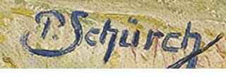 Firma 1 — Paul Schürch · In basso a destra del dipinto