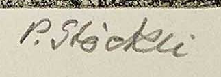 Signature 7 — Paul Stöckli · Lower right, in the margin below the printed image