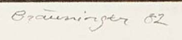Signature — Peter Bräuninger · En bas à droite, dans la marge sous l’image.