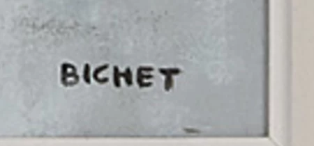 Signatur 2 — Pierre Bichet · Unten rechts auf der Bildfläche.