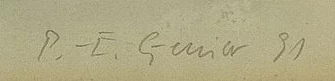 Signature 2 — Pierre-Etienne Genier · Dans l’angle inférieur droit de la feuille.